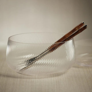Rippled Glass Bowl, 2 Sizes, A Clear Glass Ribbed Bowl Great For Serving, Two Sizes Available, Third & Main, Home Decor, Ribbed, Spring Decor, Summer Decor, Everyday Decor, Holiday Decor, Modern Farmhouse Style Decor, Modern Traditional Style Decor, Contemporary Style Decor, Luxury Decor, Luxury Living, Luxury Homes 