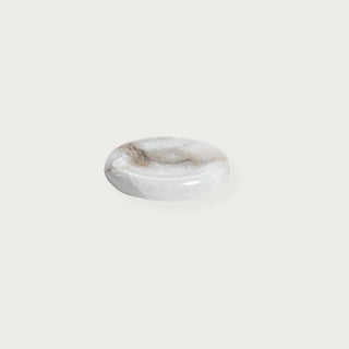 100% Alabaster/ Marble Round Soap Dish, 5 inches long, Third & Main, Home Decor, Bathroom Decor, Luxury Bath Decor, Luxury Bathroom, Luxury Decor, Contemporary Decor