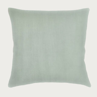 Sage green linen throw pillow with soft woven texture and down alternative fill, styled as a neutral decorative accent