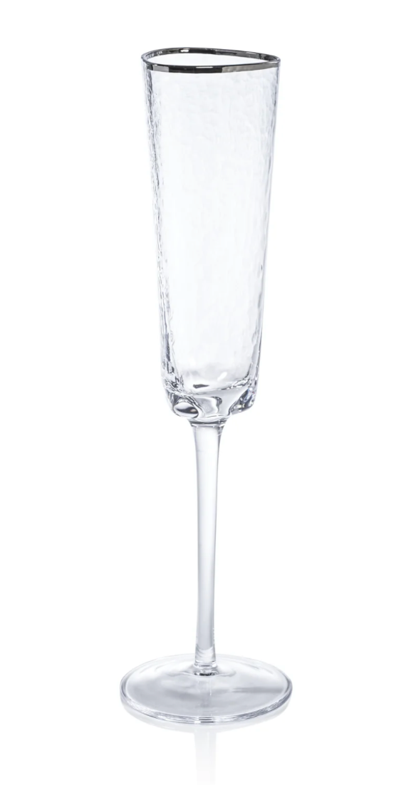 Aperitivo Platinum Rim Champagne Flutes (Set of 2)