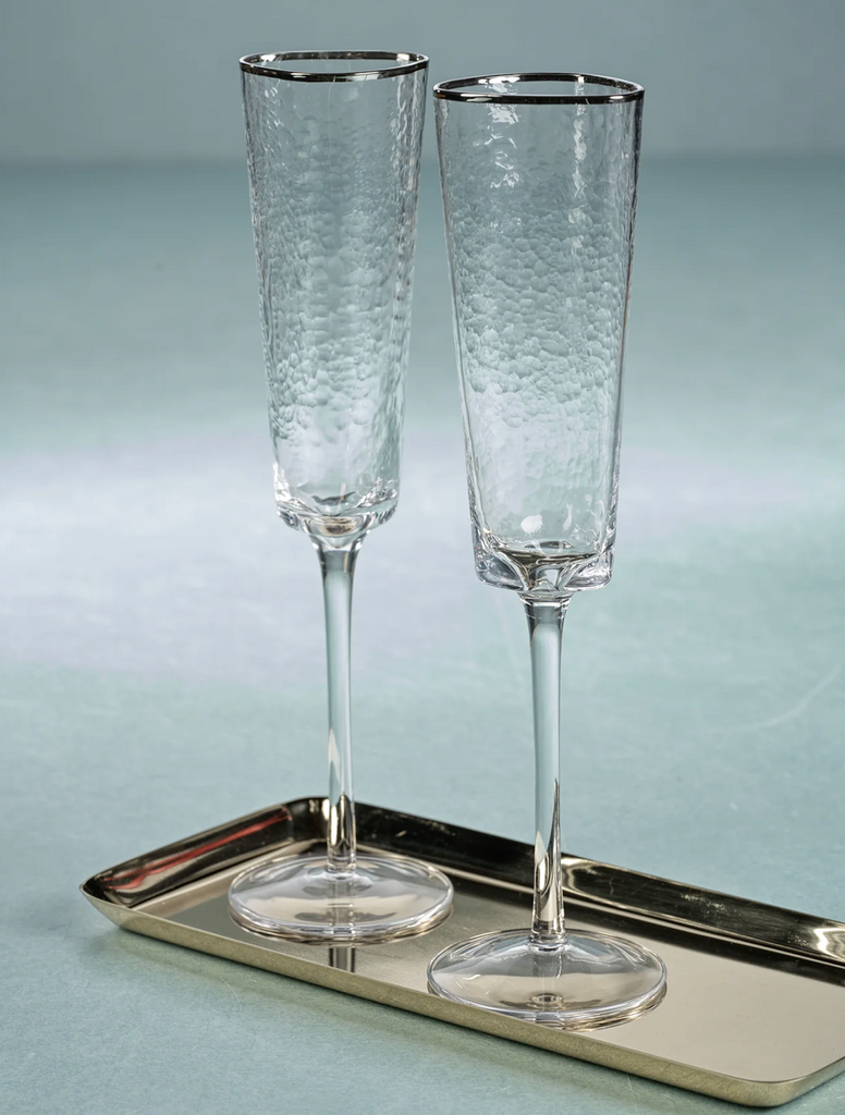 Platinum Rim Aperitivo Champagne Flute- Set of 2