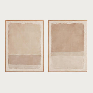 Set of 2 Composition in Taupe Canvas Art Prints, 39" High, Art, Home Decor, Third & Main, Artwork, Fall, Fall Decor