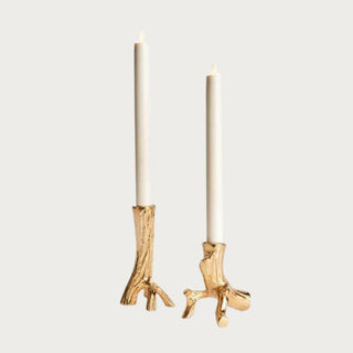 Set of 2 Hyde Gold Taper Candle Holders , Third & Main, Luxe Home Decor, Luxury Home Decor, Luxury Candle Holders, Taper Candle Holders, Home Decor