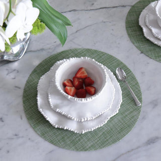Sage Green Woven Placemats, Set of 4, 16"D, Third & Main, Home Decor, Kitchen & Dining Decor, Table Setting, Spring Decor, Summer decor, Holiday Decor, Everyday Decor