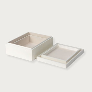 Elegant cream silk linen storage boxes for transitional home accents, Home Decor, Third and Main, Decorative Item, Bookshelf Decor, Side Table Decor, Everyday Decor, Fall Decor, Modern Traditional Decor, Contemporary Decor, Luxury Living, Organizing