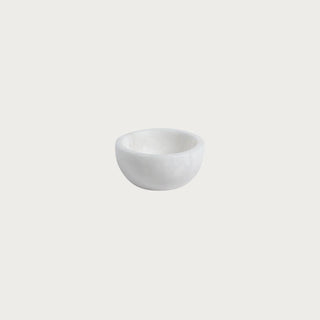 This is a Small creamy White Alabaster Multi-Serve Bowl, Third & Main, Alabaster, Bowl, Luxury Decor