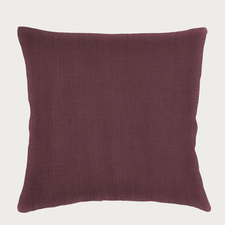 Maroon So Soft Linen square decorative pillow with a solid wine-toned color and fine woven linen texture.
