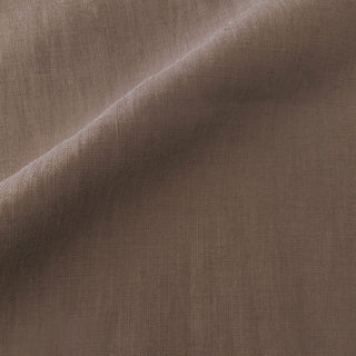 Close-up of the So Soft Linen Mocha Brown pillow fabric showing its warm earthy brown color and fine woven linen texture.