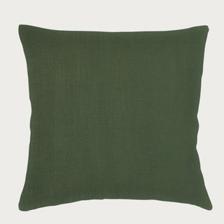 Spruce green So Soft Linen square decorative pillow with a solid color and softly textured linen surface.