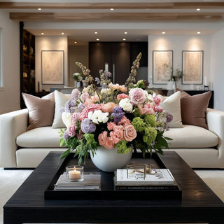 Styled Malibu Muse True Bloom real Touch Floral Arrangement in 3 size options by Third & Main