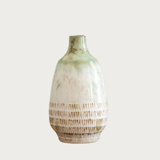 10.75" High Reactive Glazed Ceramic Vase