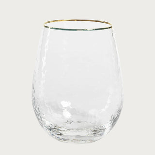 Set of Two Hammered Stemless Glass, Home decor