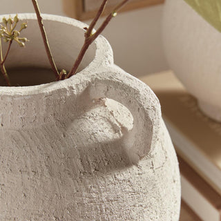TheGiannaVase, Rounded Terracotta Vase With A Natural White Finish. Third & Main, Home Decor, Spring Decor, Summer Decor, everyday Decor, Terracotta, Vases, Tuscan Style, Modern Farmhouse, Modern Traditional