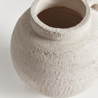 TheGiannaVase, Rounded Terracotta Vase With A Natural White Finish. Third & Main, Home Decor, Spring Decor, Summer Decor, everyday Decor, Terracotta, Vases, Tuscan Style, Modern Farmhouse, Modern Traditional