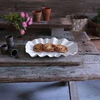 18 inch Long Vida Bloom Luxury White Melamine Platter, Third & Main, Home Decor, Kitchen and Dining, Serving Dishes, Trays, Versatile Decor, Functional Decor, Entertaining Decor, Spring Decor, Summer Decor, Seasonal Decor, Modern Farmhouse Decor, Contemporary Decor, Everyday Decor 
