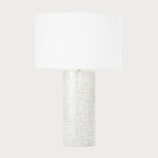 The Veronica Mother of Pearl Lamp, Home Decor, Third & Main, Lighitng, Lamps, Lights, White lamp shade, Cream, Shiny, Stone, Accent Lighting