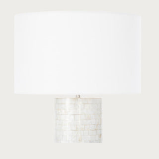 The Veronica Mother of Pearl Lamp, Home Decor, Third & Main, Lighitng, Lamps, Lights, White lamp shade, Cream, Shiny, Stone, Accent Lighting