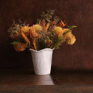 White Beaded Utensil Holder