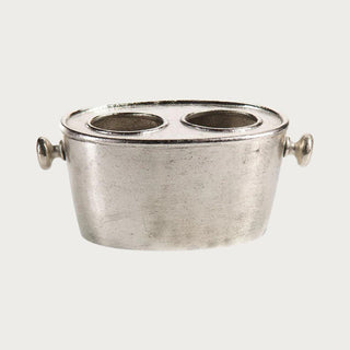 Raw Aluminum Silver Wine Cooler, Holds Two Bottles, Third & Main, Home Decor, Spring Decor, Summer Decor, Everyday Decor, Holiday Decor, Entertainment, Entertaining Essentials