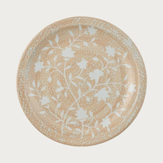 YvonneCharger, Ceramic Platter,The warm, neutral tones create an understated elegance, while the intricate pattern lends a sense of quiet romance. Third & Main, Home Decor, Kitchen, Display Platter, Modern Traditional, Modern Farmhouse, Spring Decor, Summer Decor, Everyday Decor