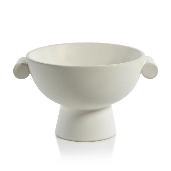 Brea Matte White Ceramic Bowl