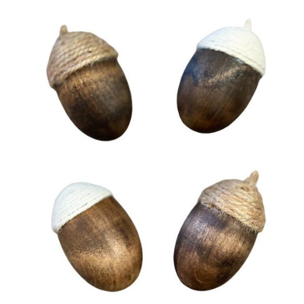 Supporting Small Businesses - Set of 4 Wooden Acorns