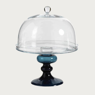 The Bellissima two-tone glass cake stand with domed cover, Third & Main