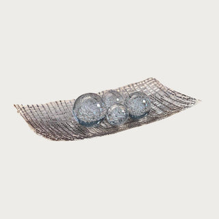 3 inch clear glass bubble decorative sphere styled as bowl filler, Third & Main