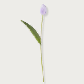 Light purple True Bloom real touch tulip stem, 26.75 inch faux floral stem, Third & Main