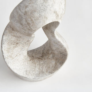 Lyra Sculpture in Natural Gray, detail view of matte glaze texture, Third & Main