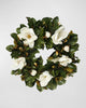 30 Inch Real Touch White Magnolia Wreath