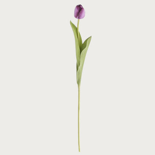 Purple True Bloom real touch tulip stem, 26.75 inch faux floral stem, Third & Main
