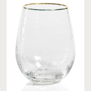 Set of Two Hammered Stemless Glass, Home decor