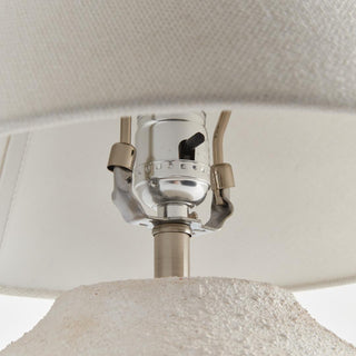 The Theo Table Lamp styled on a narrow console in a modern farmhouse living room, Third & Main