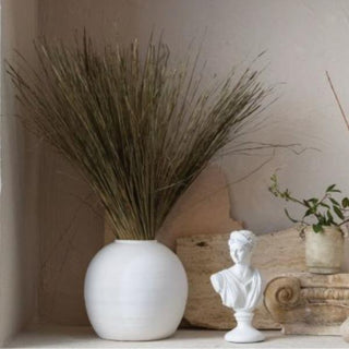 White Konos cement vase, detail view, Third & Main