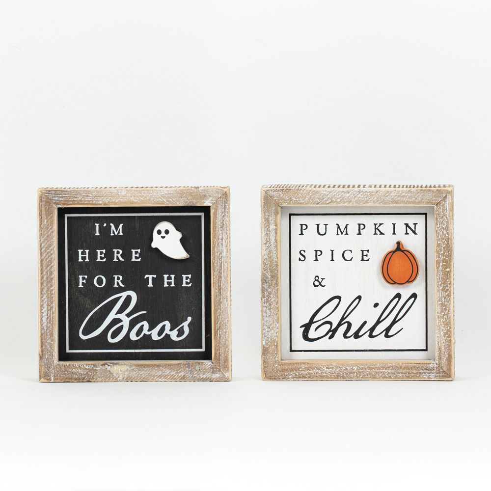 Fall /Halloween Wood Reversible Sign