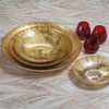 Golden Pearl Metallic Watercolor Glass Bowl - 12.75 in.