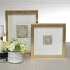 Assisi Tall Golden Frame White Crystal Artwork