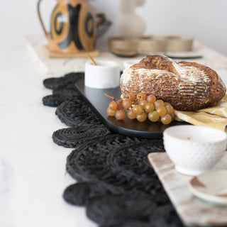 Black Natural Jute Runner